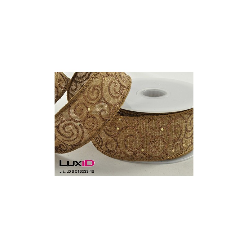 Luxury curls wired 48 bruin 38mm x 10m
