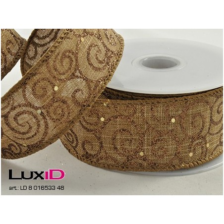 Luxury curls wired 48 bruin 38mm x 10m