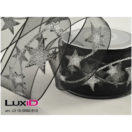 Stars in line wired 810 zwart 40mm x 15m