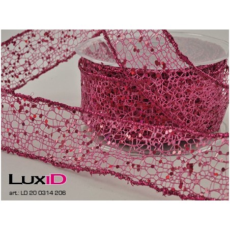 Sparkling Crispy wired fuchsia 38mm x 15m