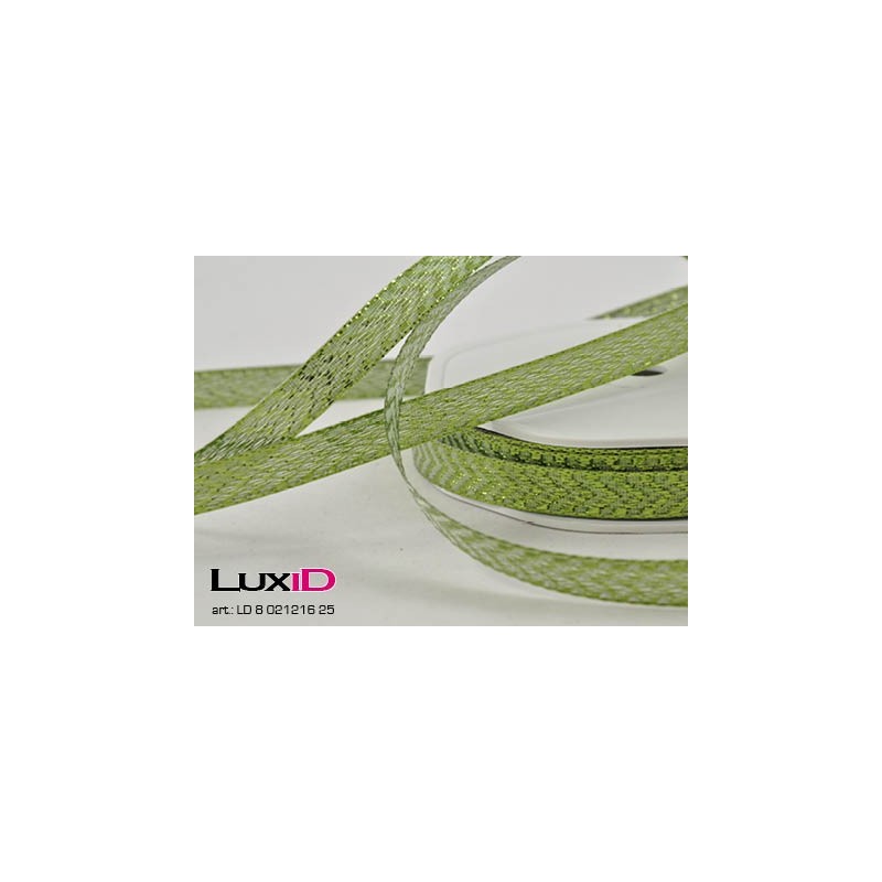 Metallic chevron stripes 25 groen 10mm x 25m