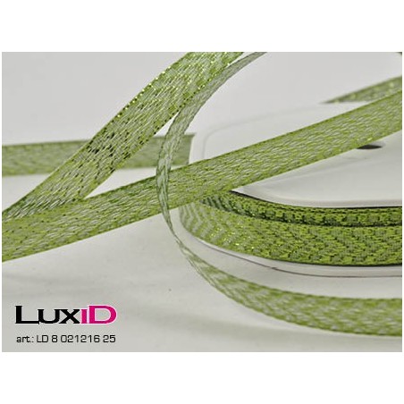 Metallic chevron stripes 25 groen 10mm x 25m