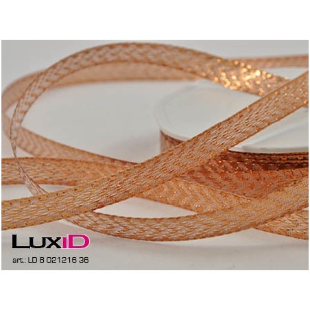Metallic chevron stripes 36 koper 10mm x 25m