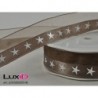 X-mas line stars 06 taupe 25mm x 15m