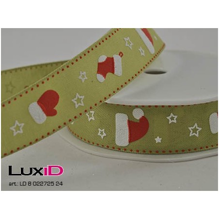 Santa claus 24 groen 25mm x 15m