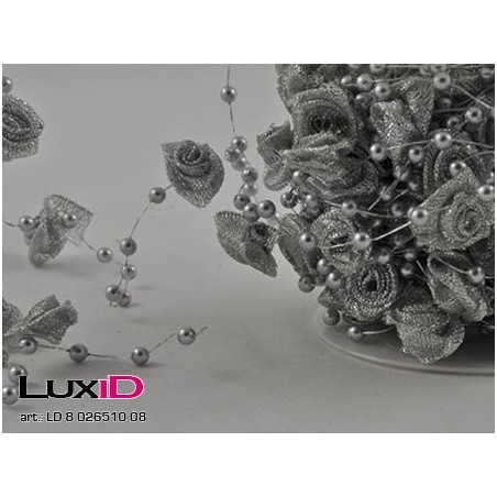 Shiny roses 08 zilver 15mm x 10m