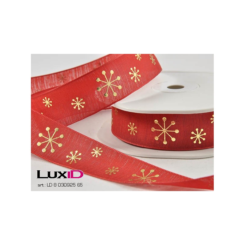 Shiny snowflake 65 rood goud 22mm x 15m