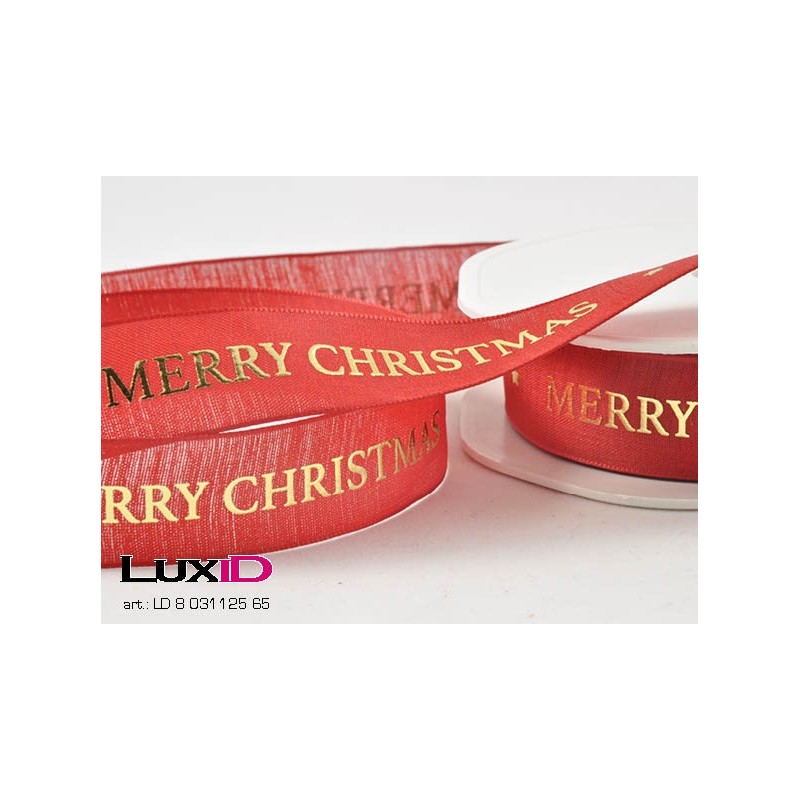 Merry Christmas 65 rood  22mm x 15m