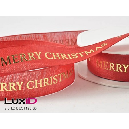 Merry Christmas 65 rood  22mm x 15m