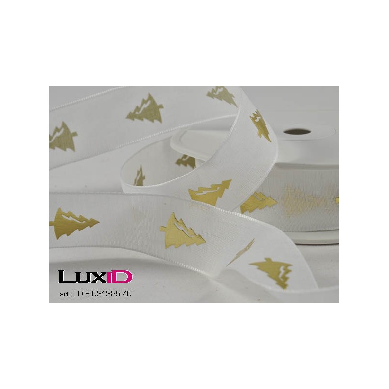 Sparkling tree 40 wit goud 22mm x 15m