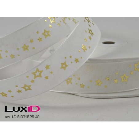 Natural shiny stars 40 wit goud 22mm x 15m