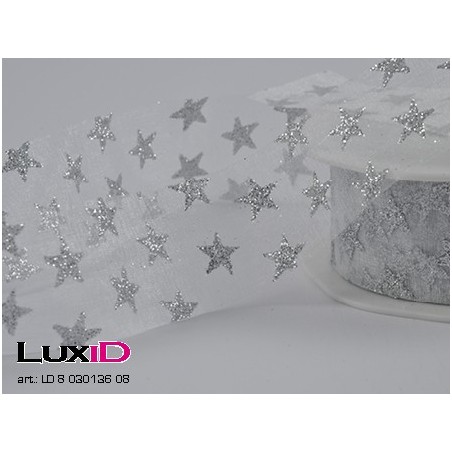 Sparkling stars 08 zilver 38mm x 25m