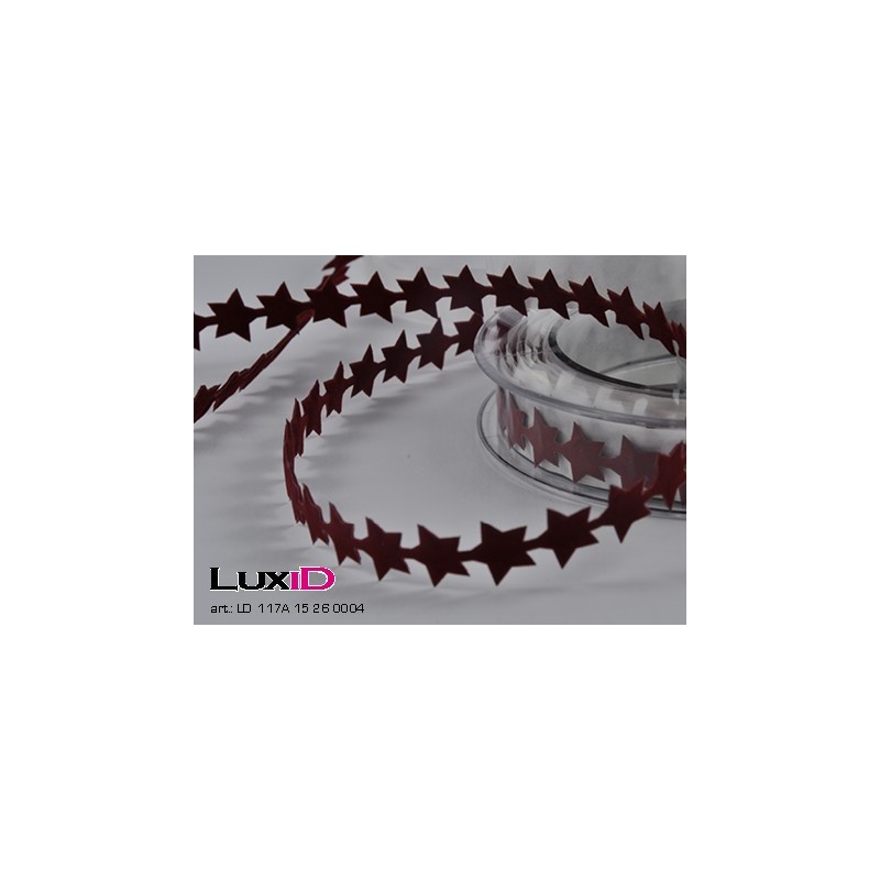 Sternengirlande 26 donker rood 15mm x 4m