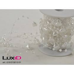 Heart beads 01 wit 8mm x 10m