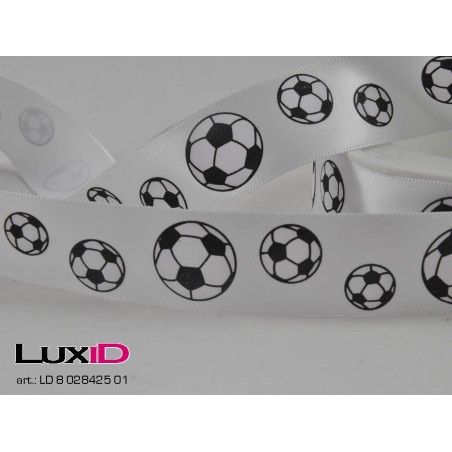 Football woven edge 01 wit 25mm x 15m