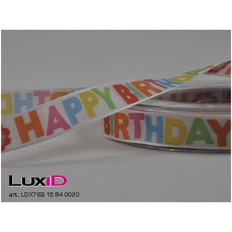 Happy Birthday 84 kleuren 15mm x 20m