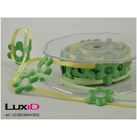 Lined flowers 603 groen 25mm x 3m