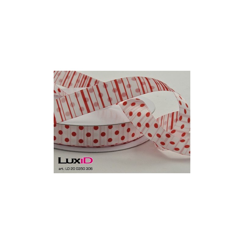 Dots and stripes 306 rood 15mm x 20m