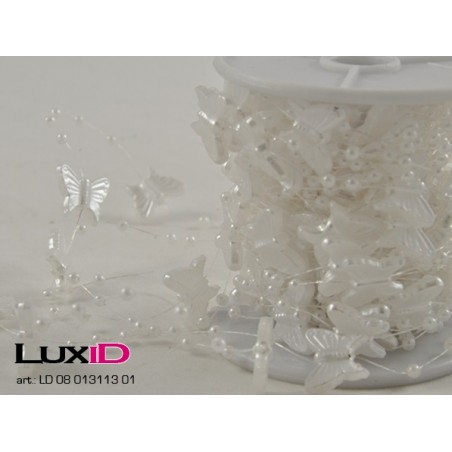 Butterfly beads 01 wit 8mm x 10m