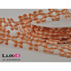 Flower check 34 oranje 25mm...