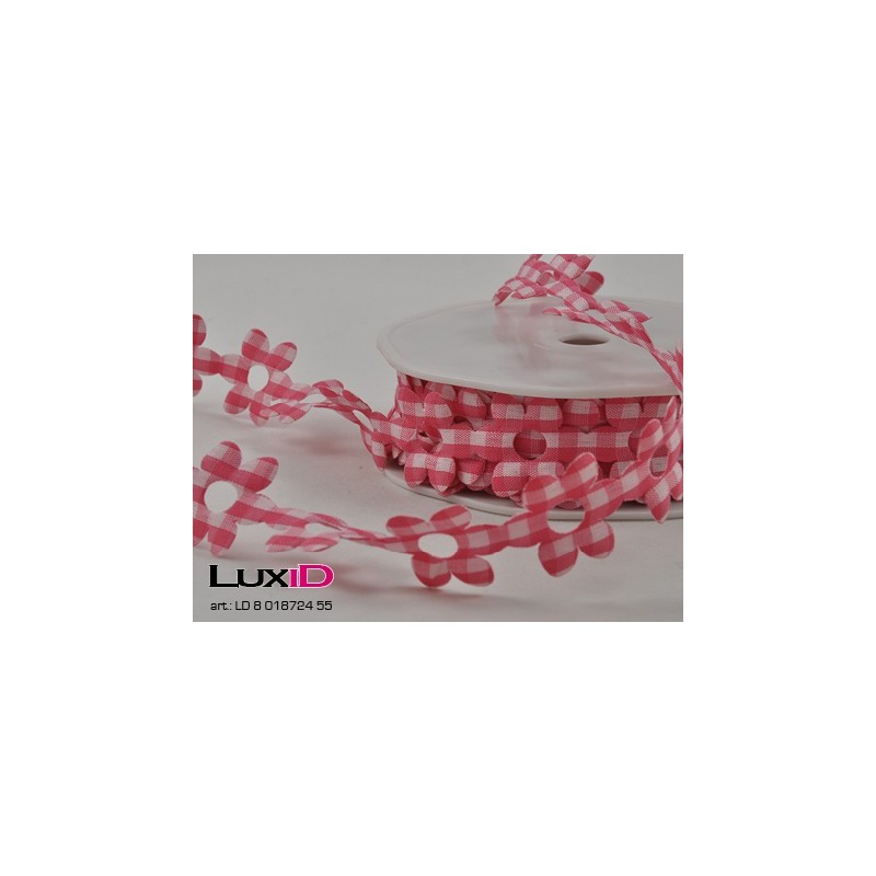 Flower check 55 fuchsia 25mm x 10m