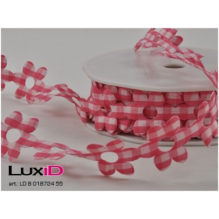 Flower check 55 fuchsia 25mm x 10m