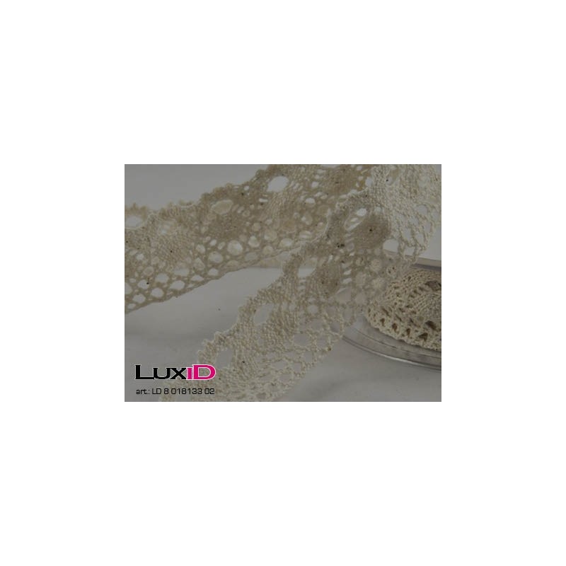 Lace ribbon 02 ecru 28mm x 10m
