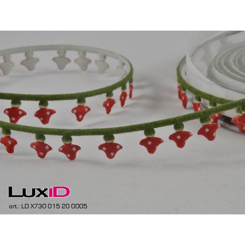 Fliegenpilze 20 rood 15mm x 5m