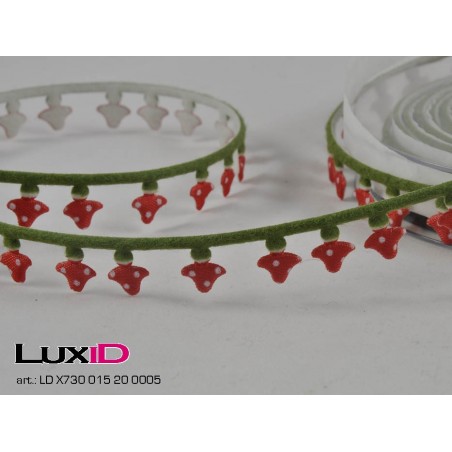 Fliegenpilze 20 rood 15mm x 5m