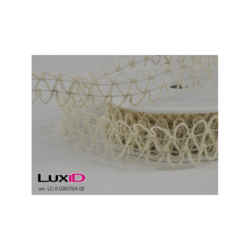 Jute with wire 02 ecru 25mm x 10m