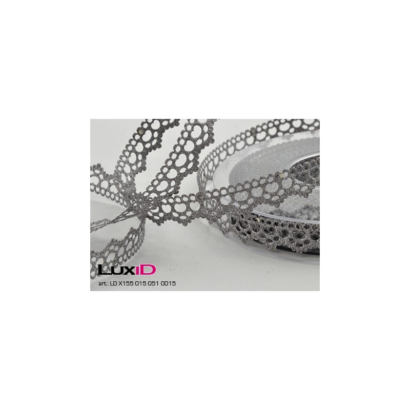Valerie Lurex grey 15mm x 15m