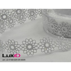 Troja Lurex zilver 25mm x 5m