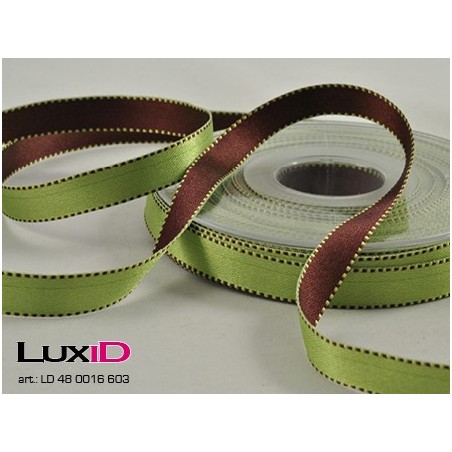 Duo color satin 603 groen/bruin 10mm x 20m