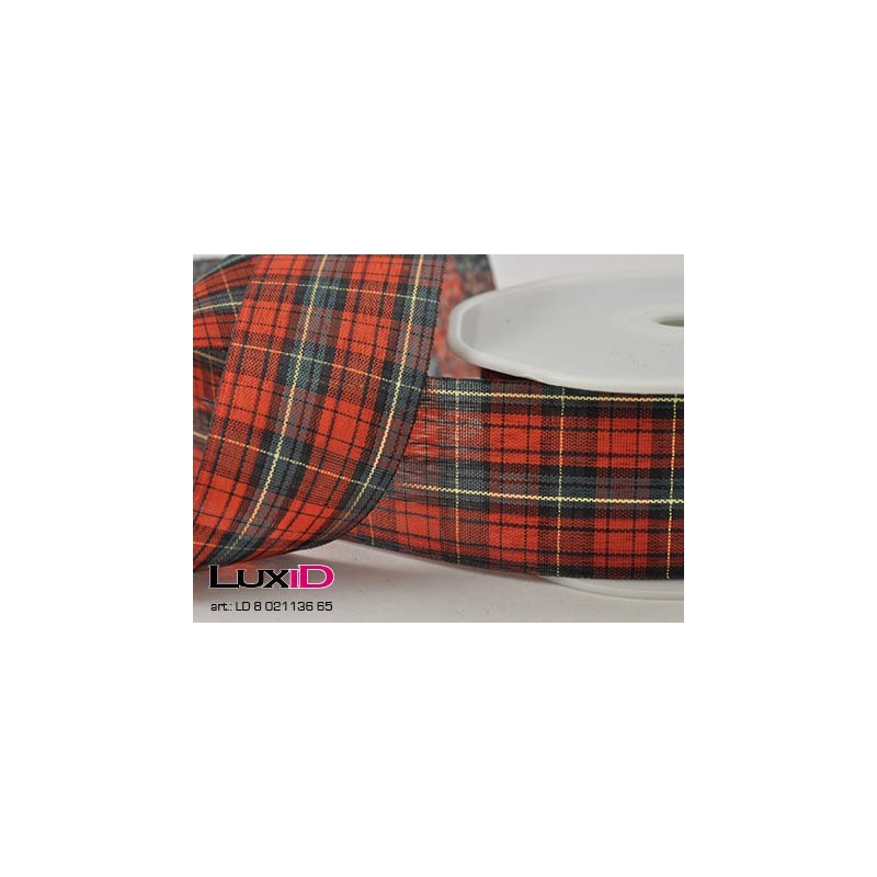 Tartan cut edge 65 rood 38mm x 25m