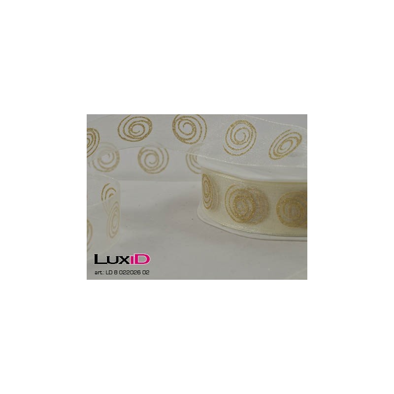 Abstract x-mas circles 02 ecru 25mm x 20m