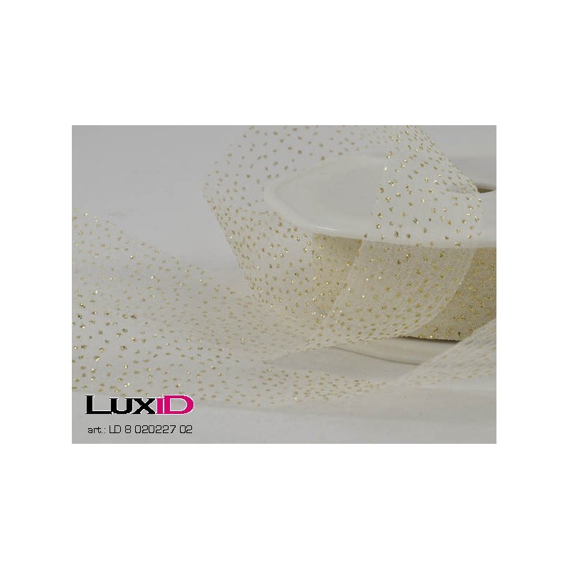 Transparant glitter 02 ecru 25mm x 25m