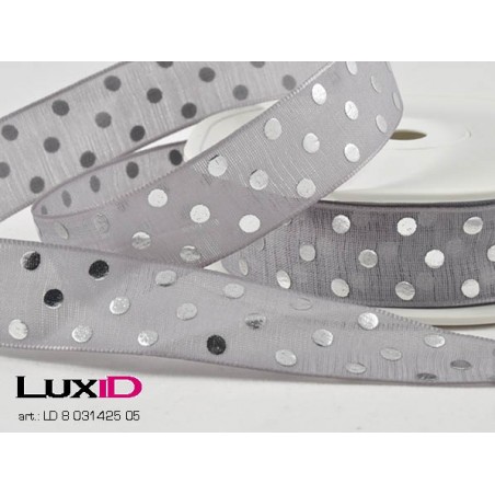 Natural shiny dots 05 zilver 22mm x 15m