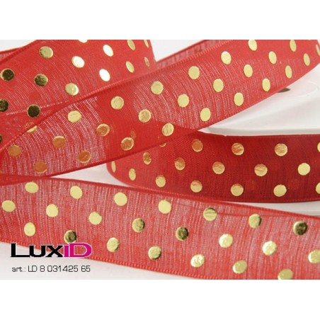 Natural shiny dots 65 rood 22mm x 15m