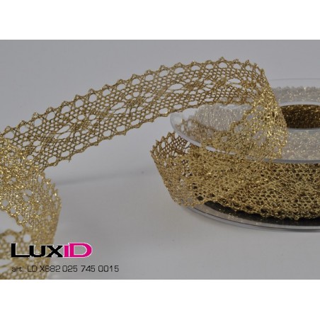 lurexspitze 745 oud goud 25mm x 15m