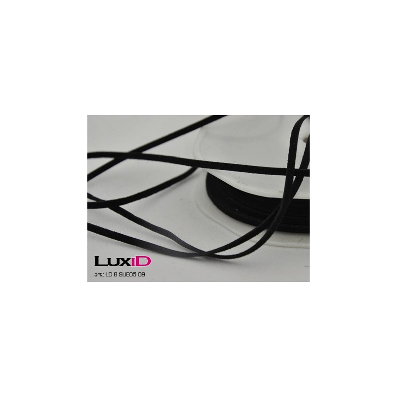 Suede Cord 09 zwart 3mm x 25m