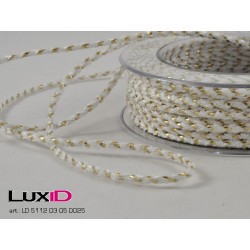 Chenillekordel 15 wit/goud...