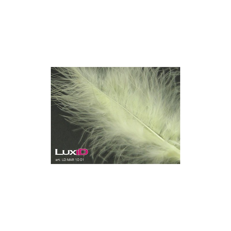 Pluimen Marabou 14cm 01 geel