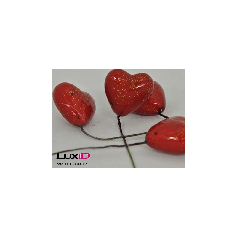 Hartje op een draadje rood