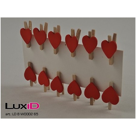 Wooden heart 65 rood 1,5cm (12pc)