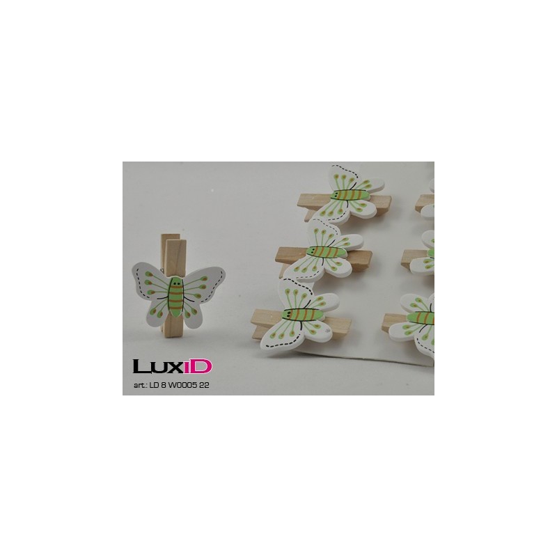 Butterfly 22 groen 3x3cm (8pc)