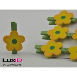 Flower (hout) 15 geel/groen...
