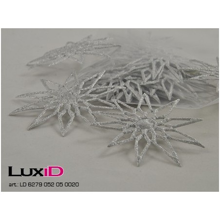 Glitzerstern 05 zilver 52 mm (20pcs)
