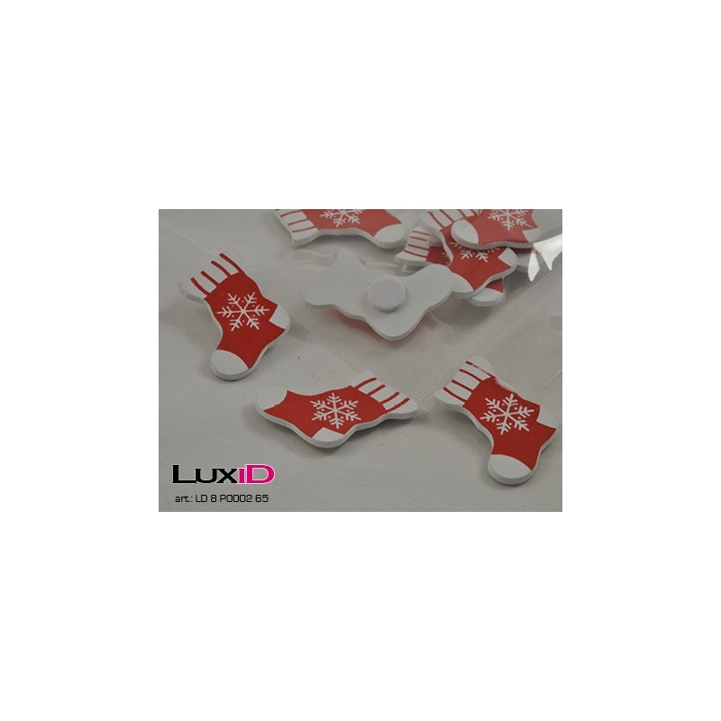 X-mass kous (adhesive) 65 rood 30X30mm (12pcs)