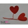 Satin hearts on wire 65 rood (24pc)