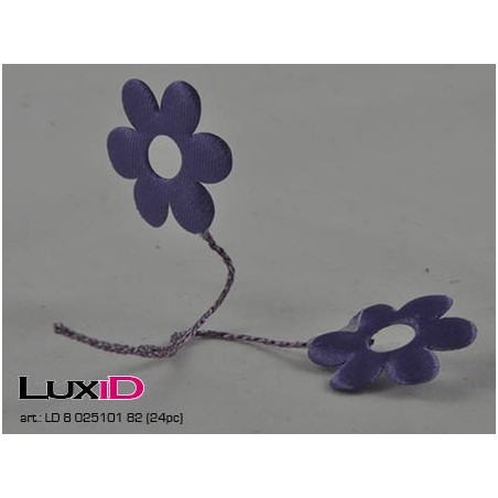 Satin flower on wire 82 paars 3cm (24pc)